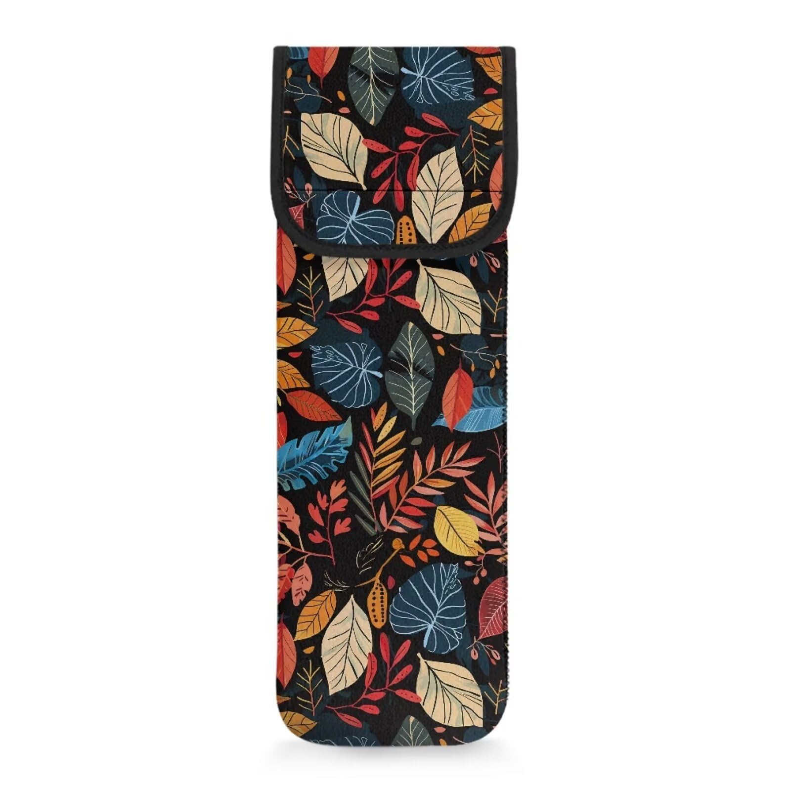 Oamsistay Womens Curling Iron Pouch Neoprene Sleeves for Travel Vintage Leaf Curling Iron Cover Heat Resistant Travel Storage Bag Portable Curling Iron Holder Cover for Business Trip