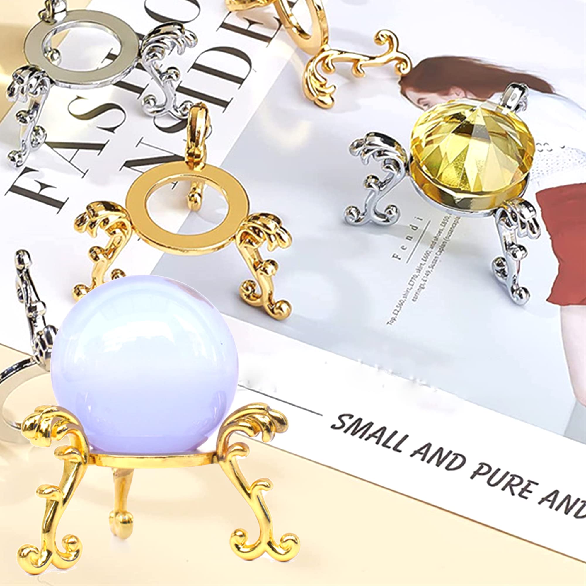 Boule De Cristal Avec Support Pour Gravure Fleur De Vie, Sphère En Verre Incluse - France