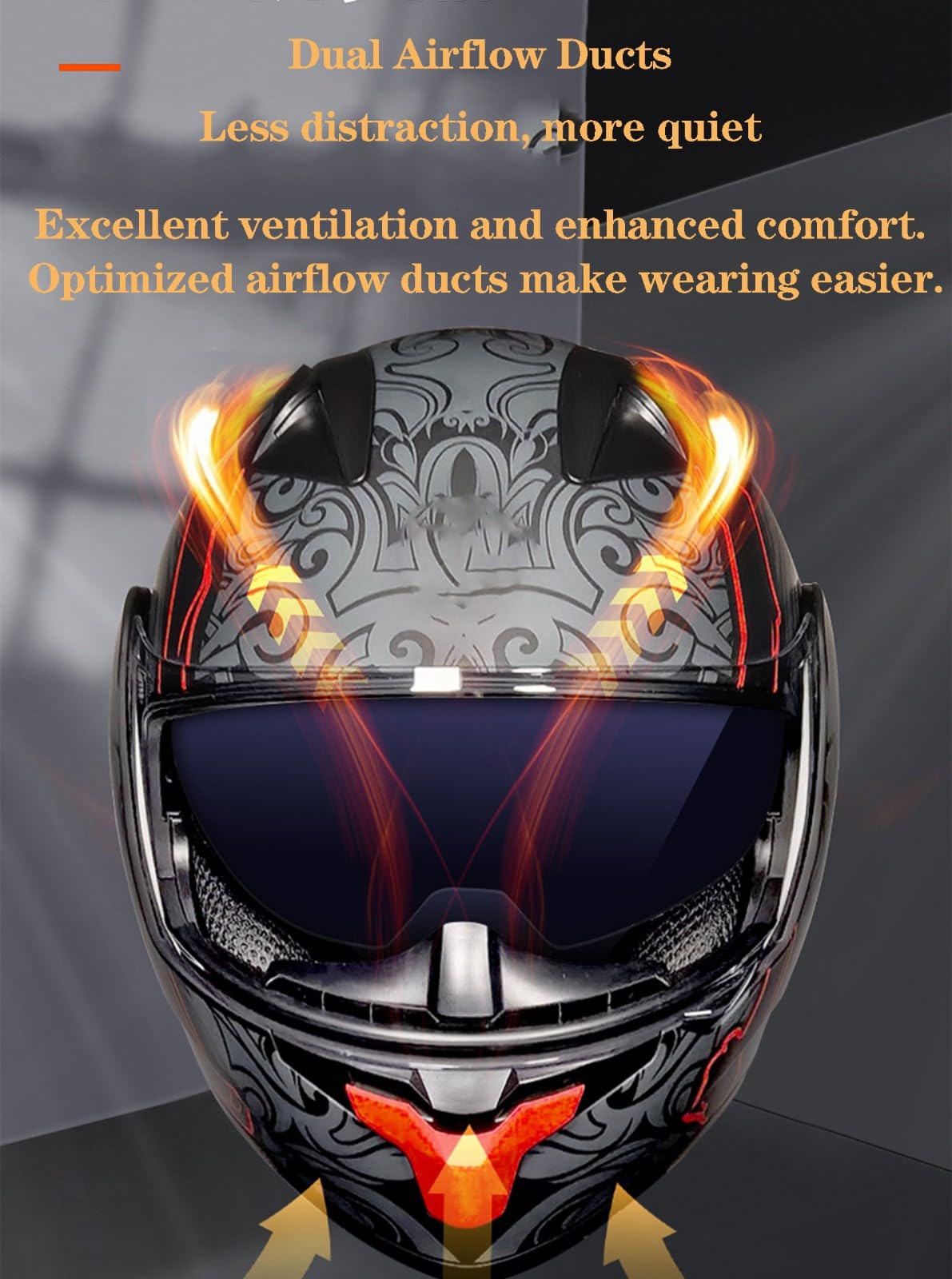 Motorradhelm Klapphelm Doppelvisier Integralhelme Motorrad Helm ECEDOT Zertifiziert Flip Vollvisierhelm Motocrosshelme Scooter Sturzhelm Rollerhelm Erwachsene Damen Herren