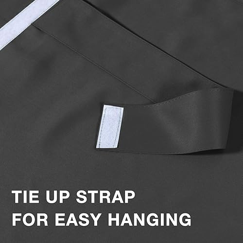 Miniatura 3 de Turquoize Tricia - Cortinas para ventana de puerta con aislamiento térmico, cortinas blackout para puerta francesa, bolsillo para cortinero, 26x68