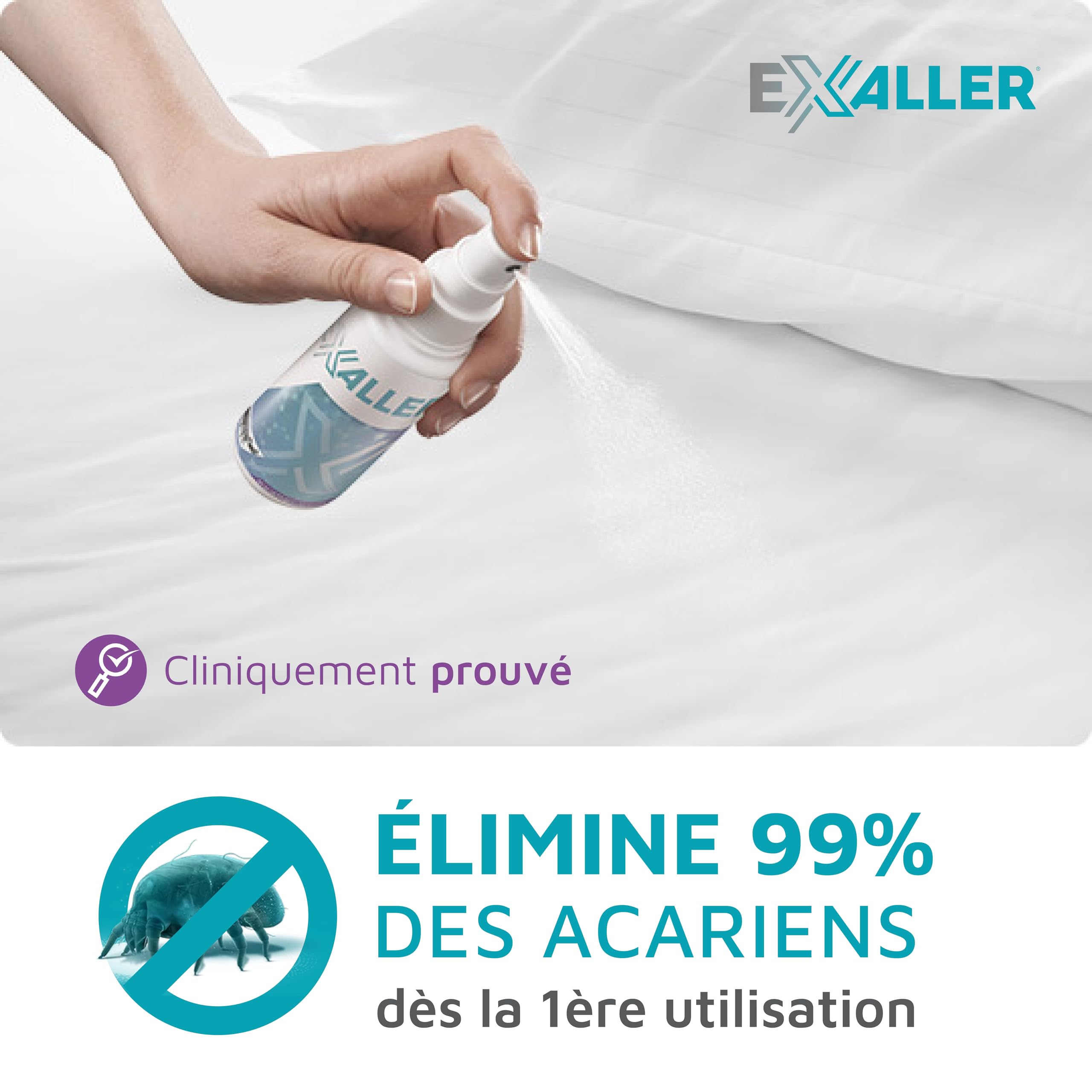 Spray Anti-Acariens 150 ml – Élimine 99% des acariens – 8 mois d'utilisation – Testé en laboratoire – Naturel & sans produits chimiques – Recommandé par les allergologues
