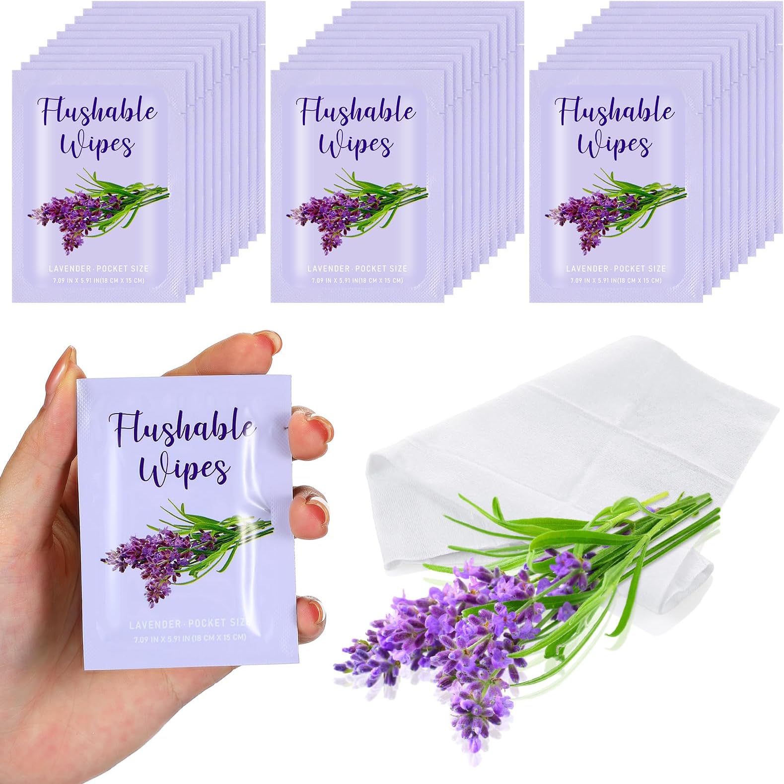 FreshExit Individually Wrapped Flushable Wipes for Adults