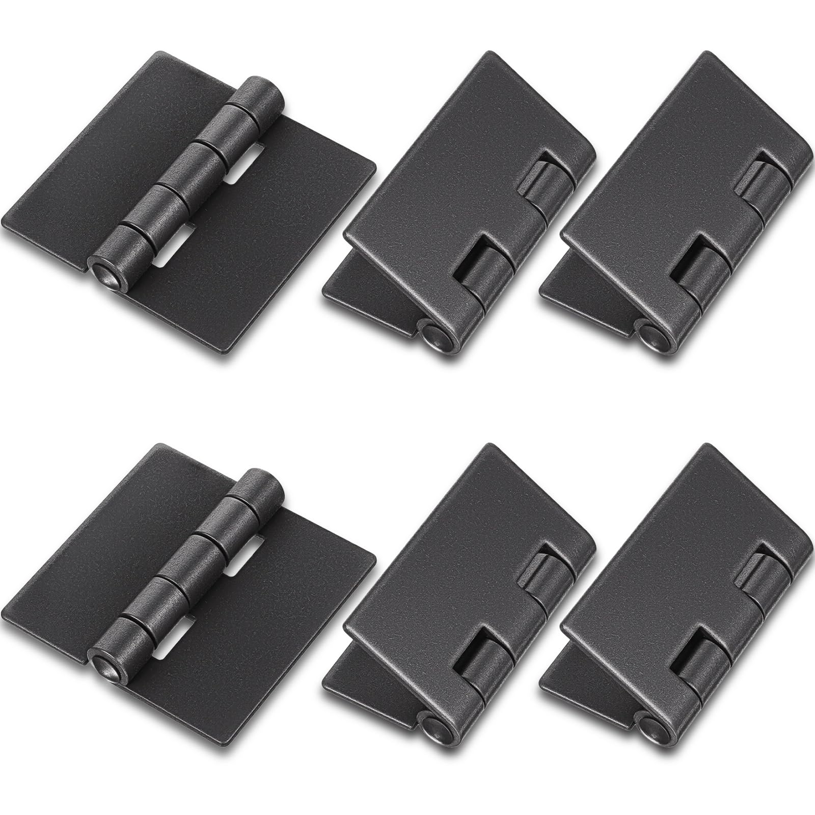 Charnières robustes en acier noir de 7,6 cm pour porte et portail durable