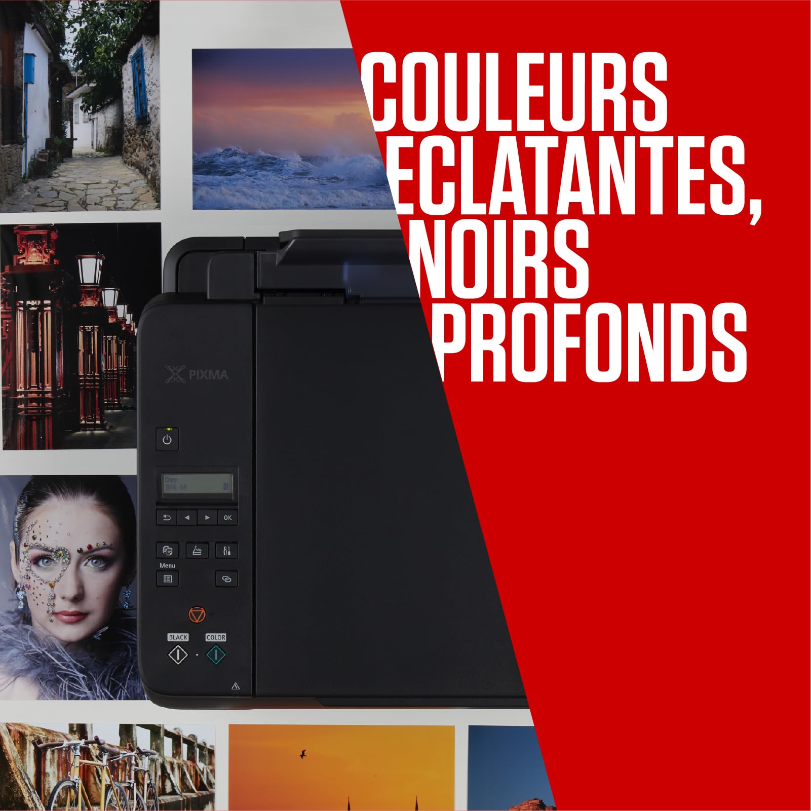 Canon PG-575XL x 2 / CL-576XL Cartouches d'encre Authentiques à Haut rendement, Lot de 3 (2 x Noir, 1 x Couleur) - Carton Multipack