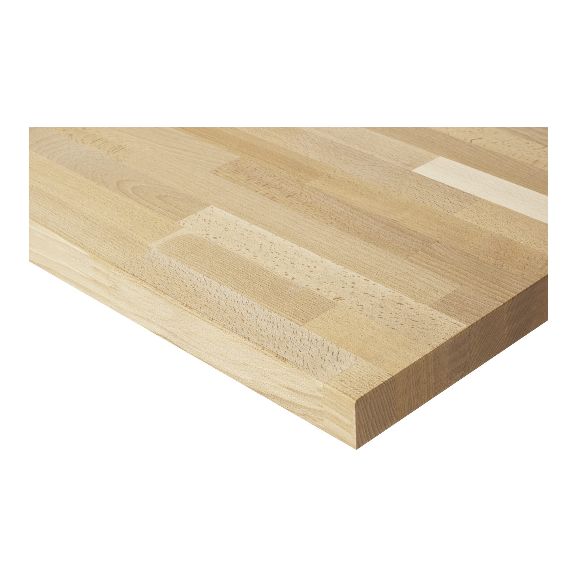 STIER Höhenverstellbare Werkbank Premium, 200x70x84-104cm, pulverbeschichteter Stahl & Buche