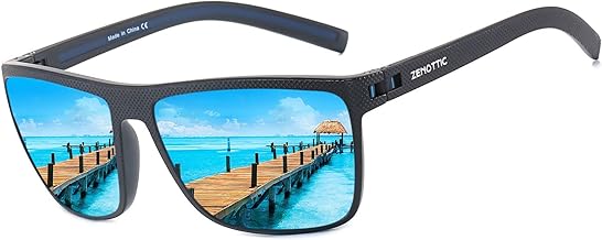 ZENOTTIC Sonnenbrille Herren Polarisiert Leichte TR90 Rahmen UV400 Schutz Quadrat Sonnenbrille
