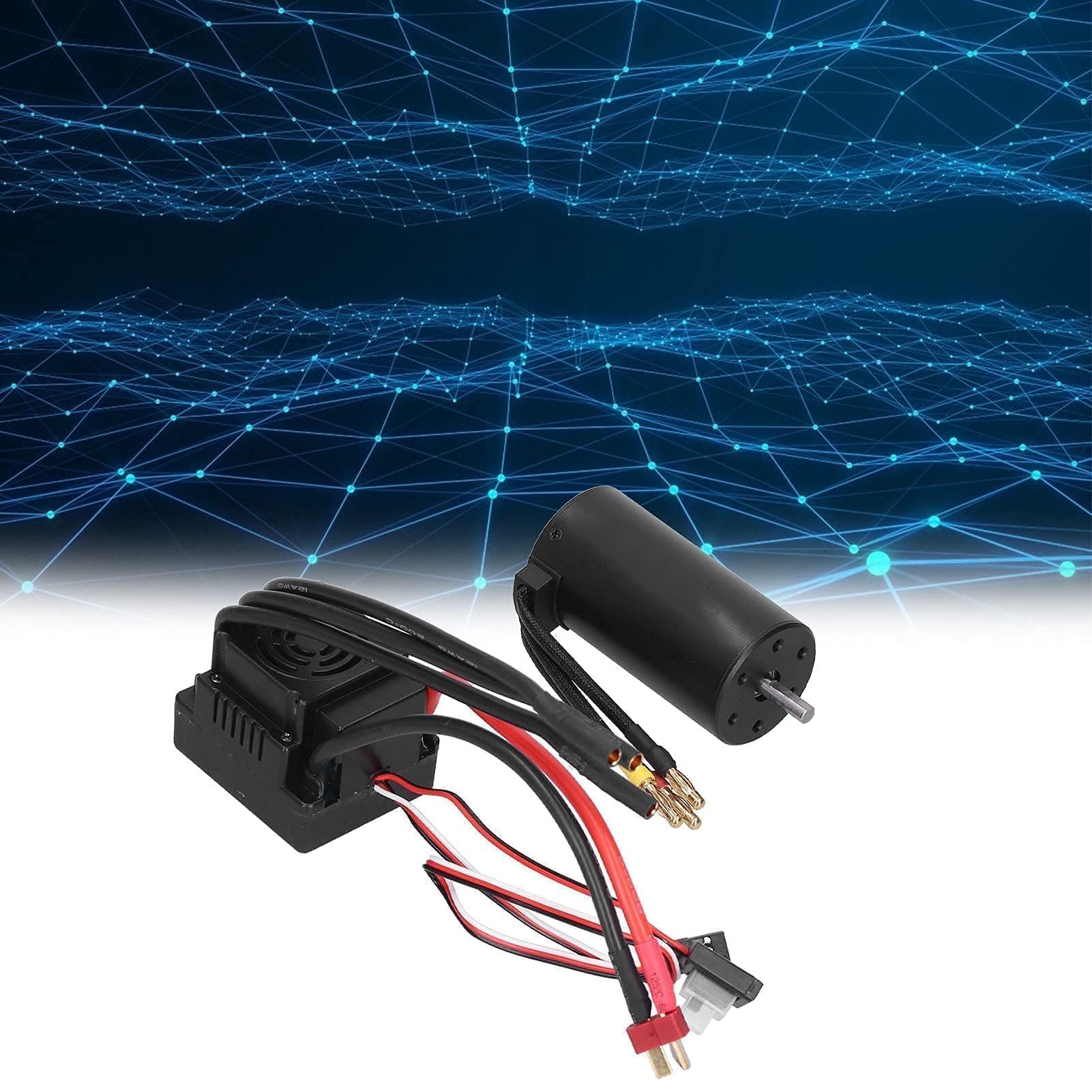 VBESTLIFE Kit Combo RC Motor ESC, 3670 2650KV Motor sin Escobillas y 120A ESC con Set de Enchufes en T Repuesto para Coche 1/8 RC