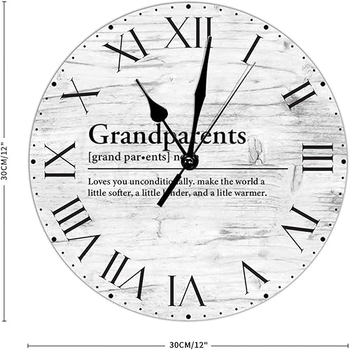Miniatura 82 de Reloj de pared de PVC con definición de cuñado, reloj de pared redondo con citas espirituales, números romanos, tipografía, arte de pared, 8.8