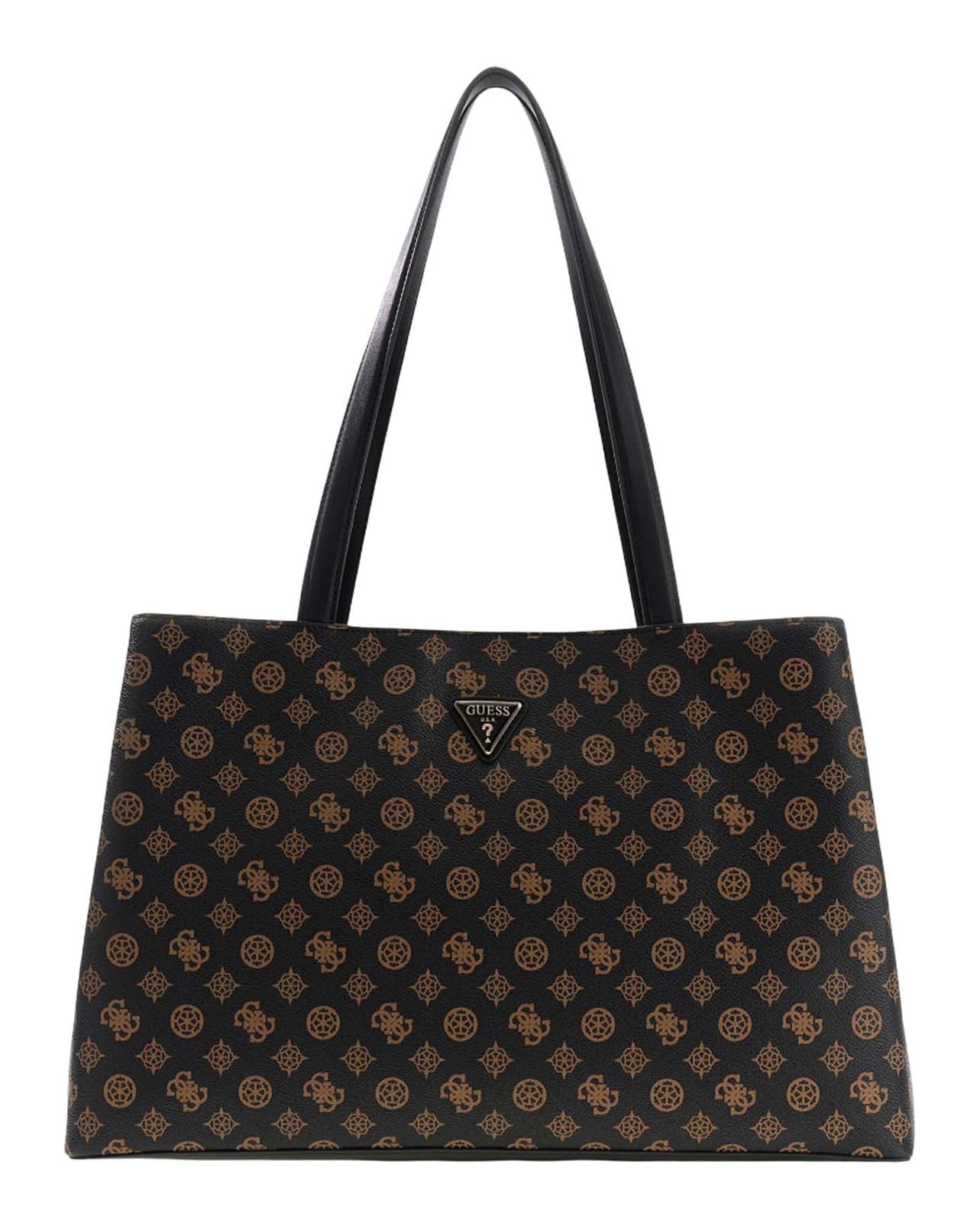 GUESS Schultertasche Wilder Travel Tri Compartment Tote – Dunkelbraun