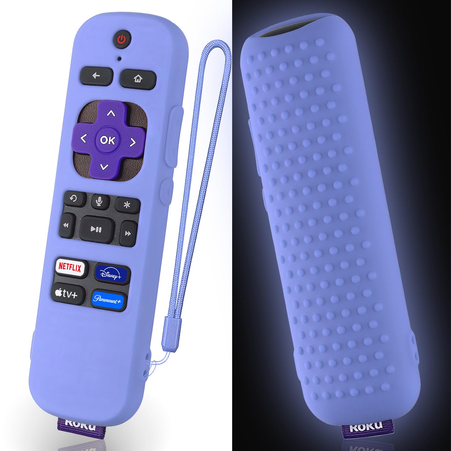 Silicone Cover for Roku Voice TV Remote RCAL7R/Roku Express/Roku Streaming Stick TV Remote Protective Case Silicone Sleeve for Roku TV Remote Cover