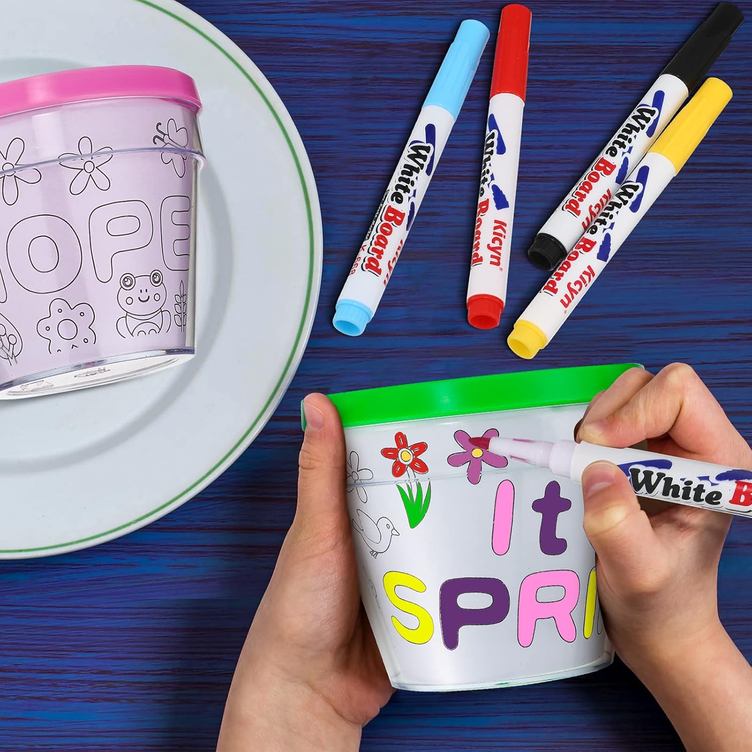 Meanplan 32 Pcs Spring Craft DIY Flower Pots Crafts Bulk Garden Pot Kit Make Your Own Flower Pots Kit for Birthday Party Gifts Art Projects Home Activities