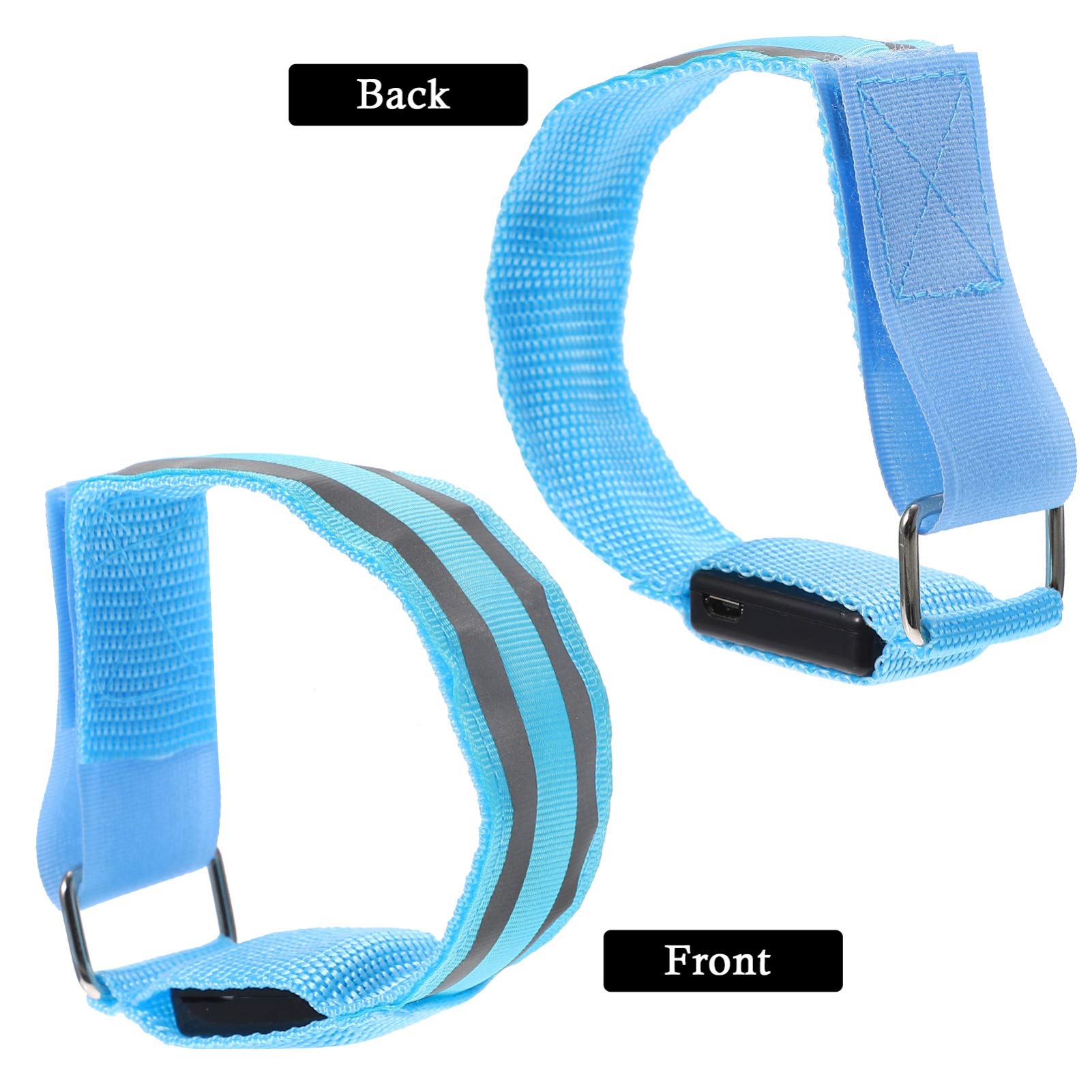 Kisangel 3sets Material Reflektierende Lauf Armband Beleuchtet Blinkende Arm Armband 2 Stücke * 3