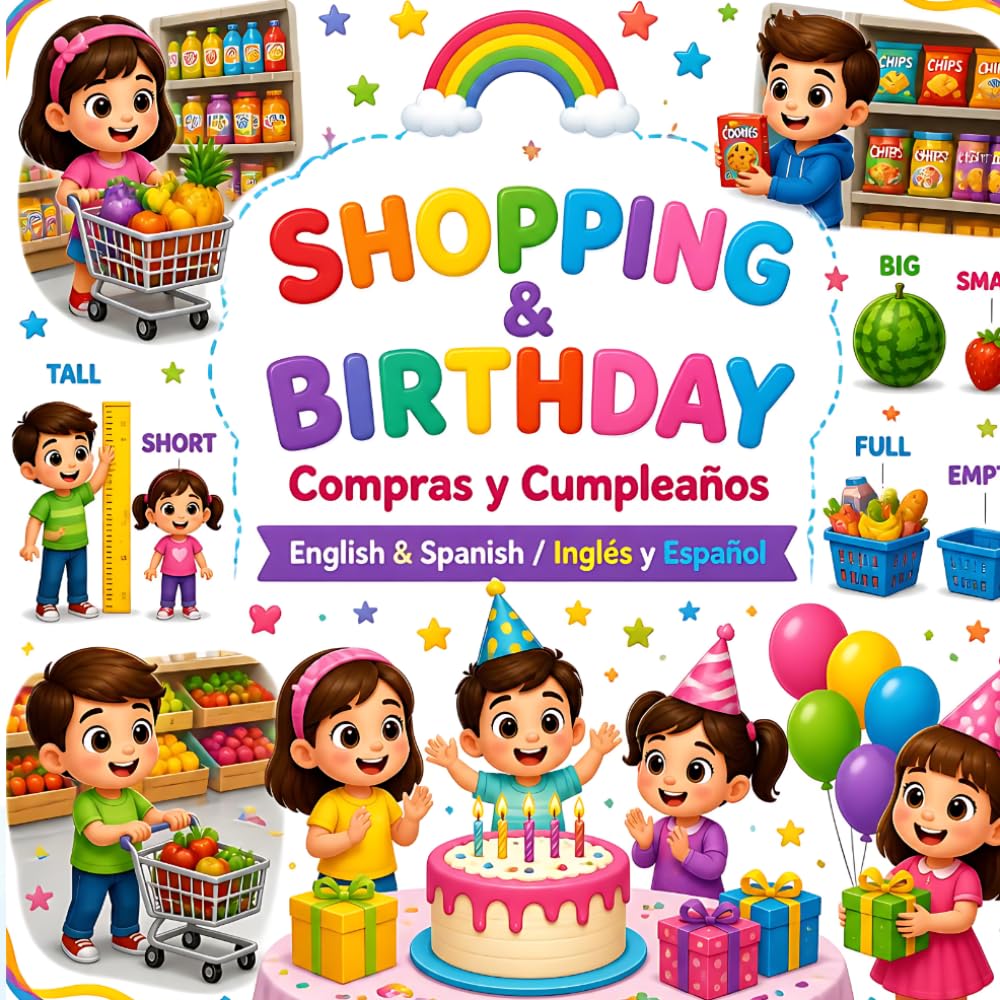 SHOPPING & BIRTHDAY / Compras y Cumpleaños: English & Spanish / Inglés y Español
