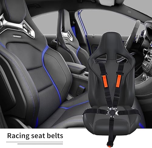 Miniatura 7 de Yakitoko Juego de arnés de seguridad universal de 5 puntos de 2 pulgadas para Go Kart, UTV, ATV, Racing Negro