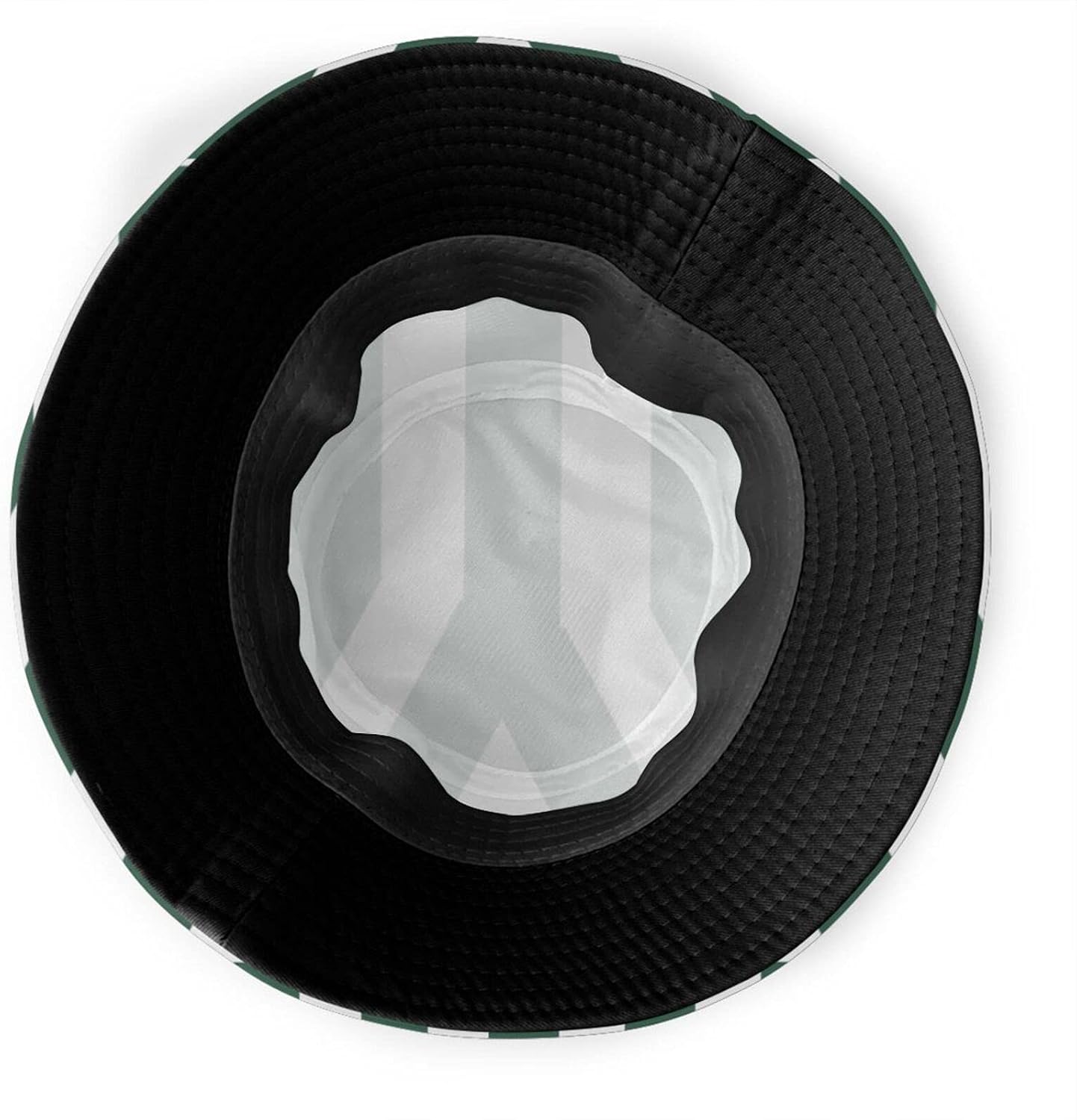 Green Stripes Uncle Hat - Fisherman's Bucket Hat, Unisex Sun Protection, Black