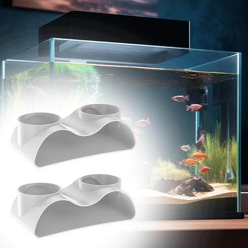 BAODBF Túnel de pesca con 2 entradas, 2 túneles subterráneos para acuarios, 17,6 × 8,9 × 5,6 cm