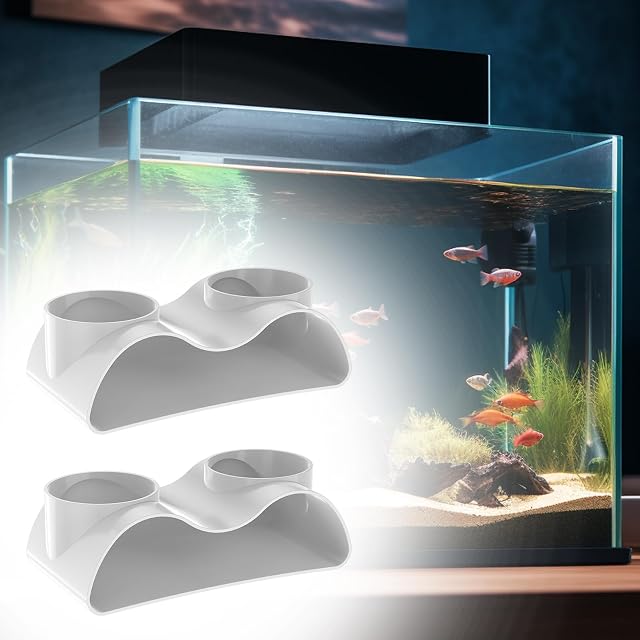 BAODBF Túnel de pesca con 2 entradas, 2 túneles subterráneos para acuarios, 17,6 × 8,9 × 5,6 cm