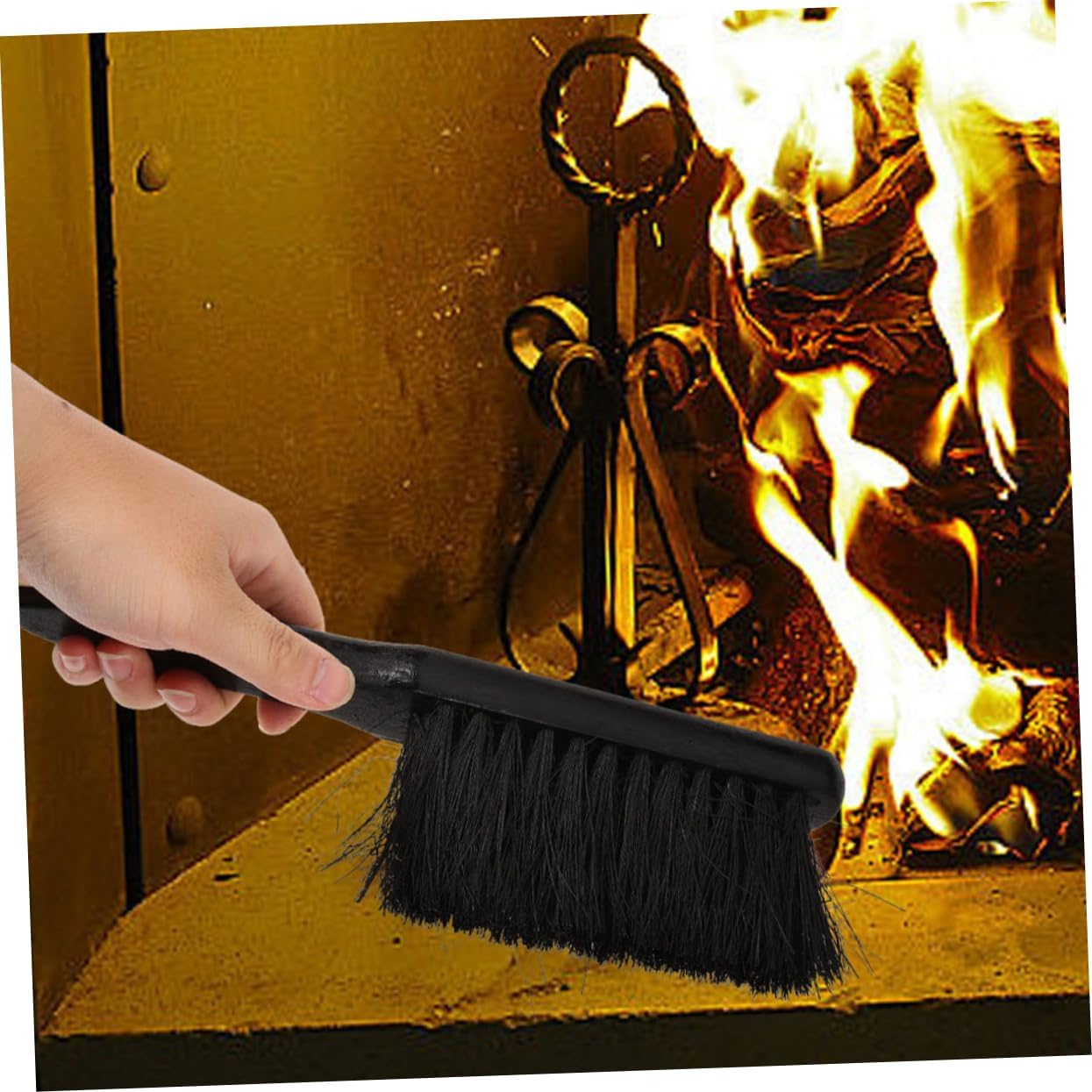 4pcs Fireplace Cleaning Brush with Soft Bristles for Use Durable Tools for Cleaning Fireplaces Stoves and More