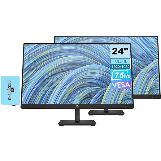 HP V24v G5, 23.8-inch, Full HD (1920 x 1080) FHD Monitor, AMD FreeSync (V24v G5, Black)