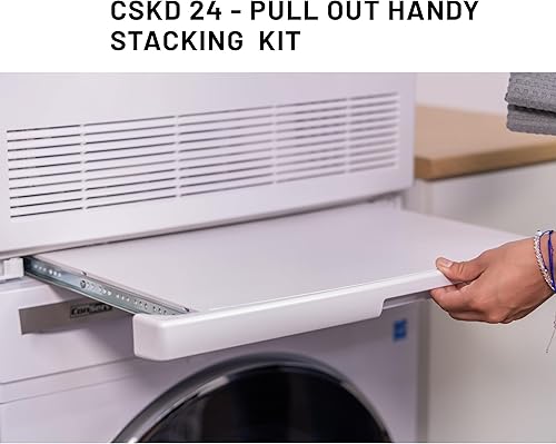 Miniatura 5 de Lavadora de 2.2 cf 120 V y secador de condensación de 4 Cf 220V fabricado en Europa (blanco+kit de apilamiento)