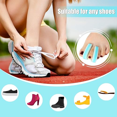 Miniatura 3 de Mudder 16 separadores de dedos de espuma para pies y mujeres, separadores de dedos de espuma de 3 capas para superponer mujeres y hombres, alivio