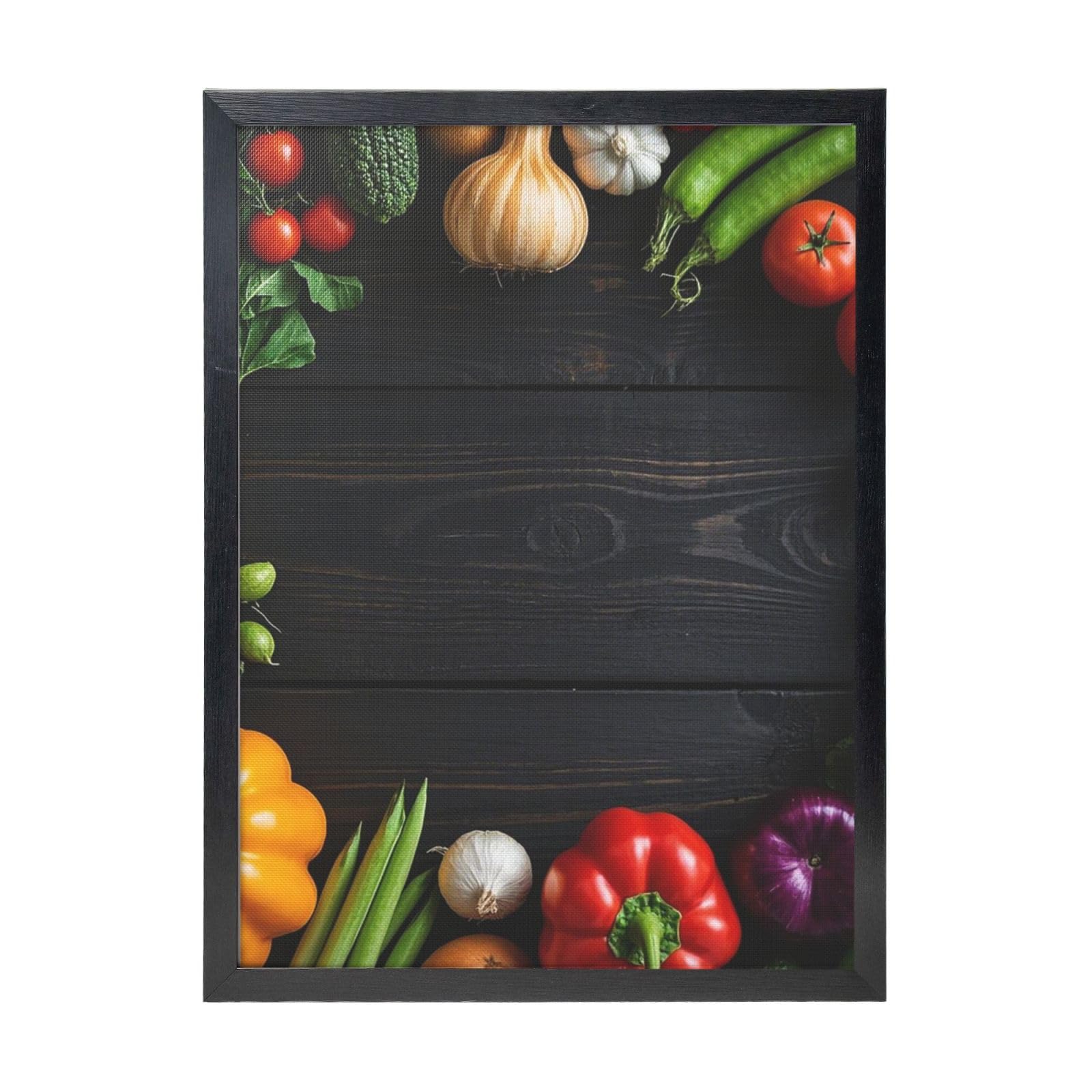 Framed Wall Art - Decorative Canvas Painting Various vegetable agriculture Pictures Poster Aesthetic Modern Prints Artwork for Bedroom Office Wall Decor Ready To Hang 12x16 in