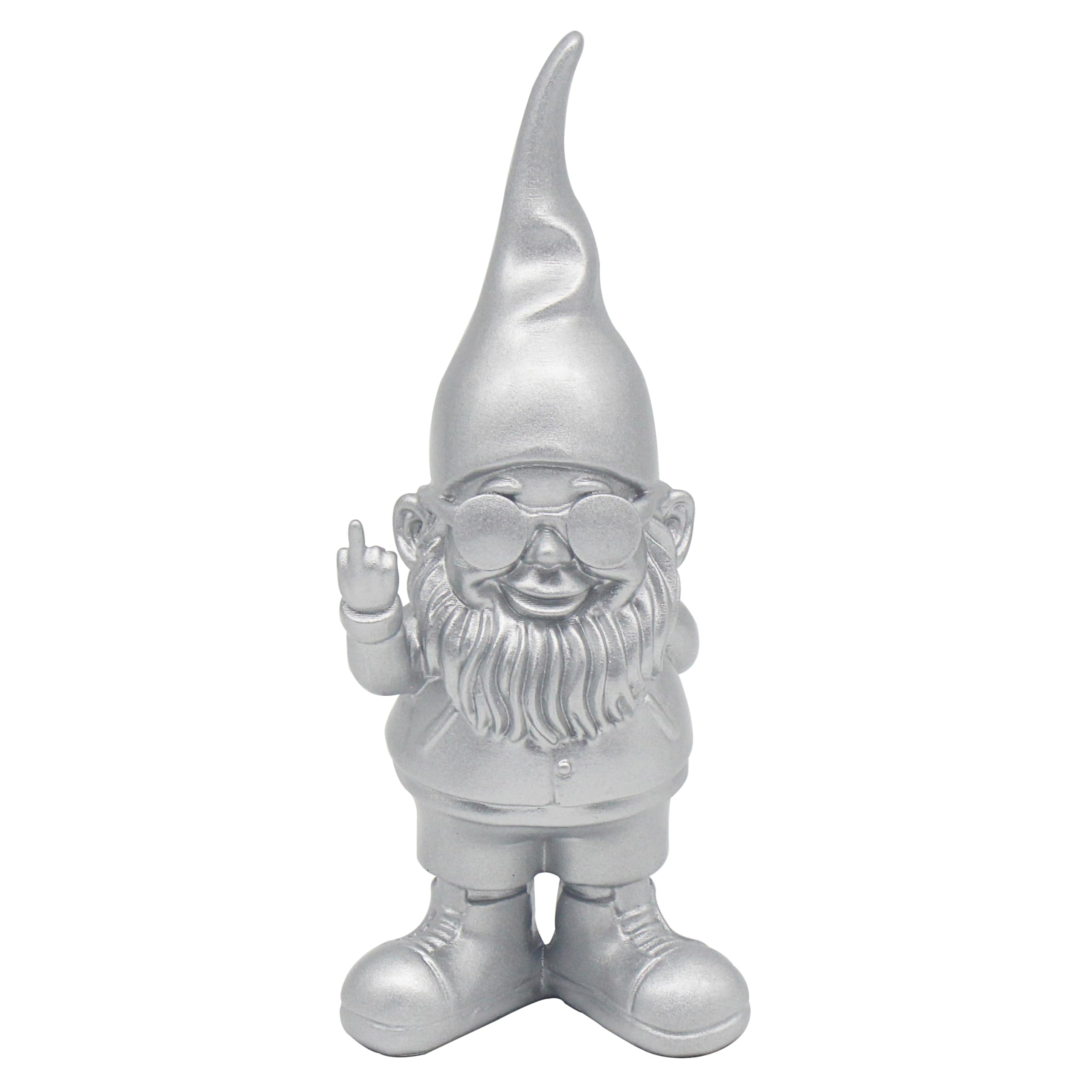 Lesser & Pavey Gnomes Home Decor Figurines & Ornaments For Home & Office | Decorative Home Accessories Statues For Indoor & Outdoor | Lovely Gifts for Women & Men Swearing Silver 15 Cm