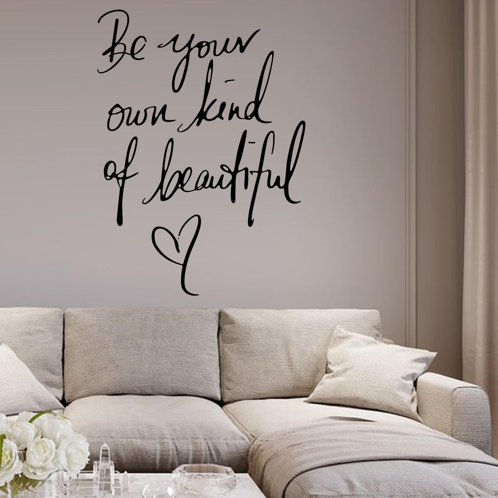 Inspirational Wall Quotes Stickers Be Your Own Kind of Beautiful Motivational Saying Home Decals Home Vinyl Decals Quote Decor for Office School Classroom Teen Dorm Room Wall Deca - Image 4