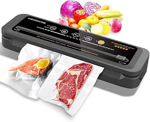MegaWise Vacuum Sealer Machine | 80kPa Suction Power| Bags and