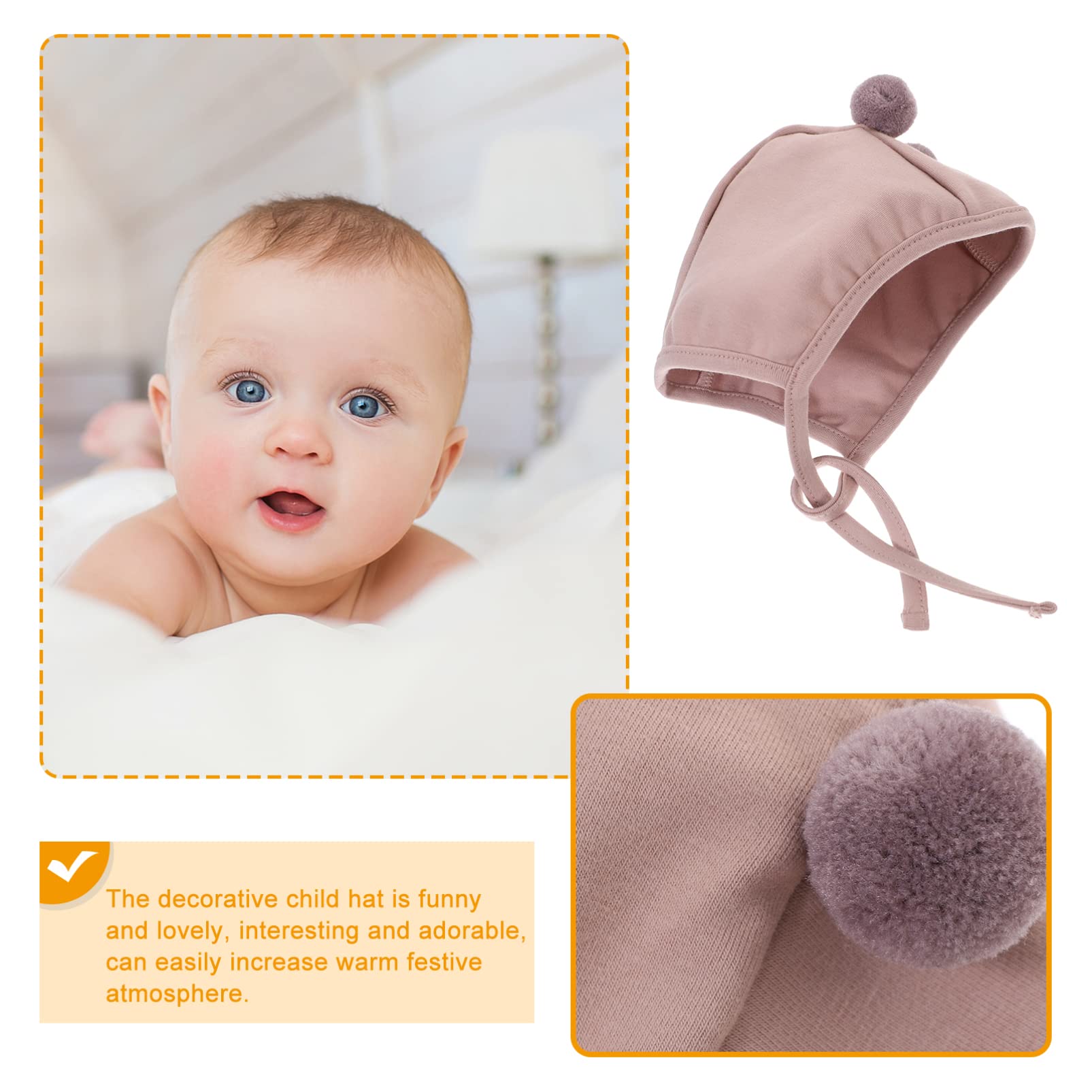 Toyvian Cappello da Cappello di Paglia Tappo per Tappo Berretti Cappelli E Guanti per Che Fa I Primi Passi Ragazza con Cappelli Appena Nati Cotone