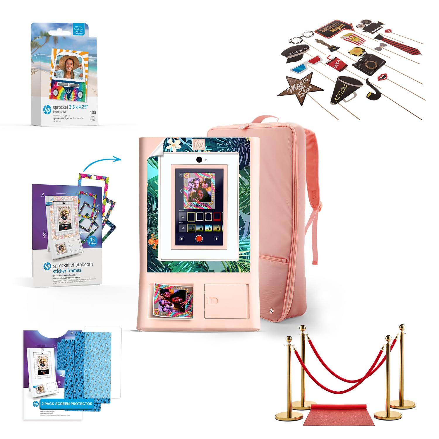 Amazon.com : HP Sprocket Photo Booth Machine Instant Color Photo