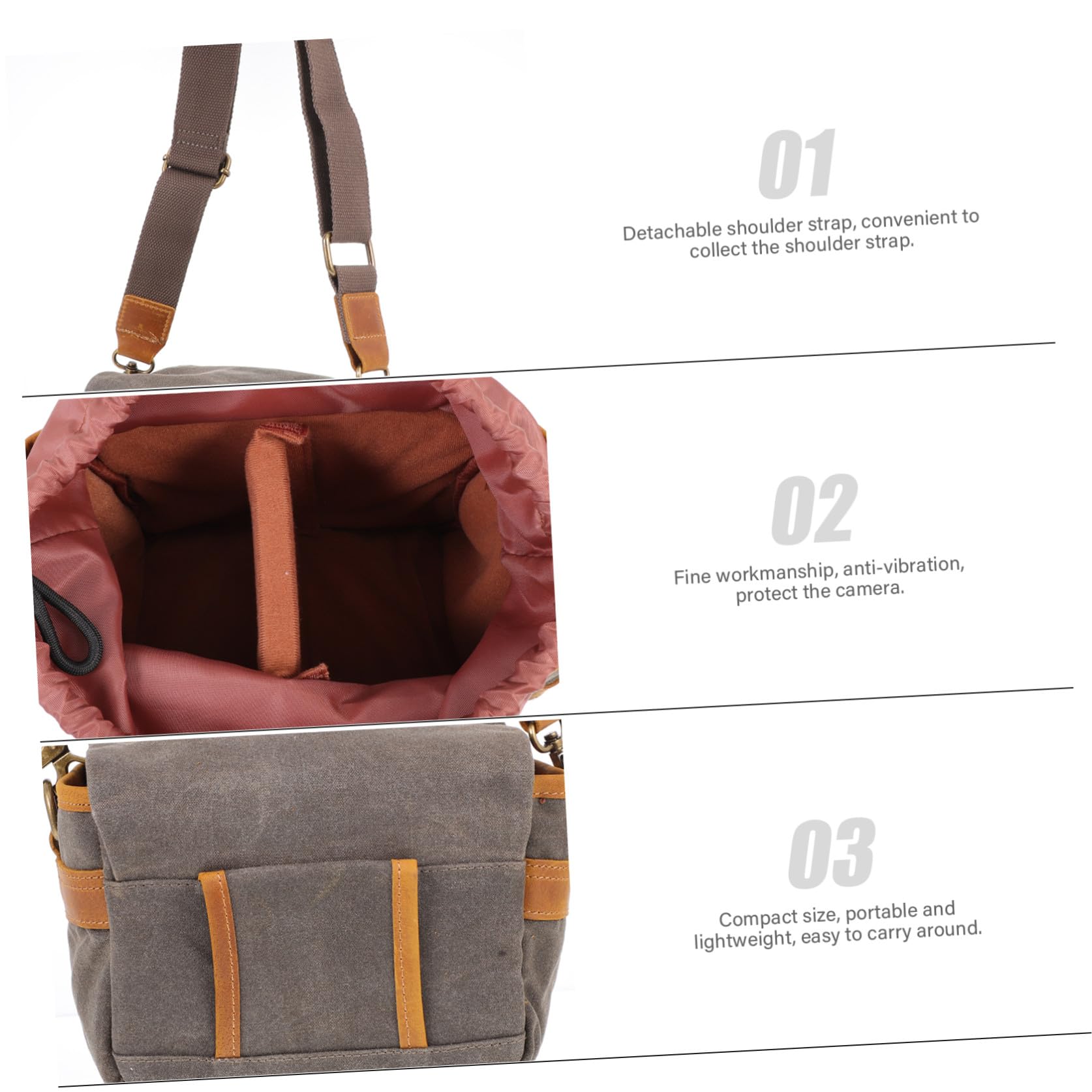 Homoyoyo Borsa per Fotocamera Verde in Tela Resistente Protezione Antiurto e Tracolla Regolabile, Custodia Portatile per Fotocamere Mirrorless e Compatte