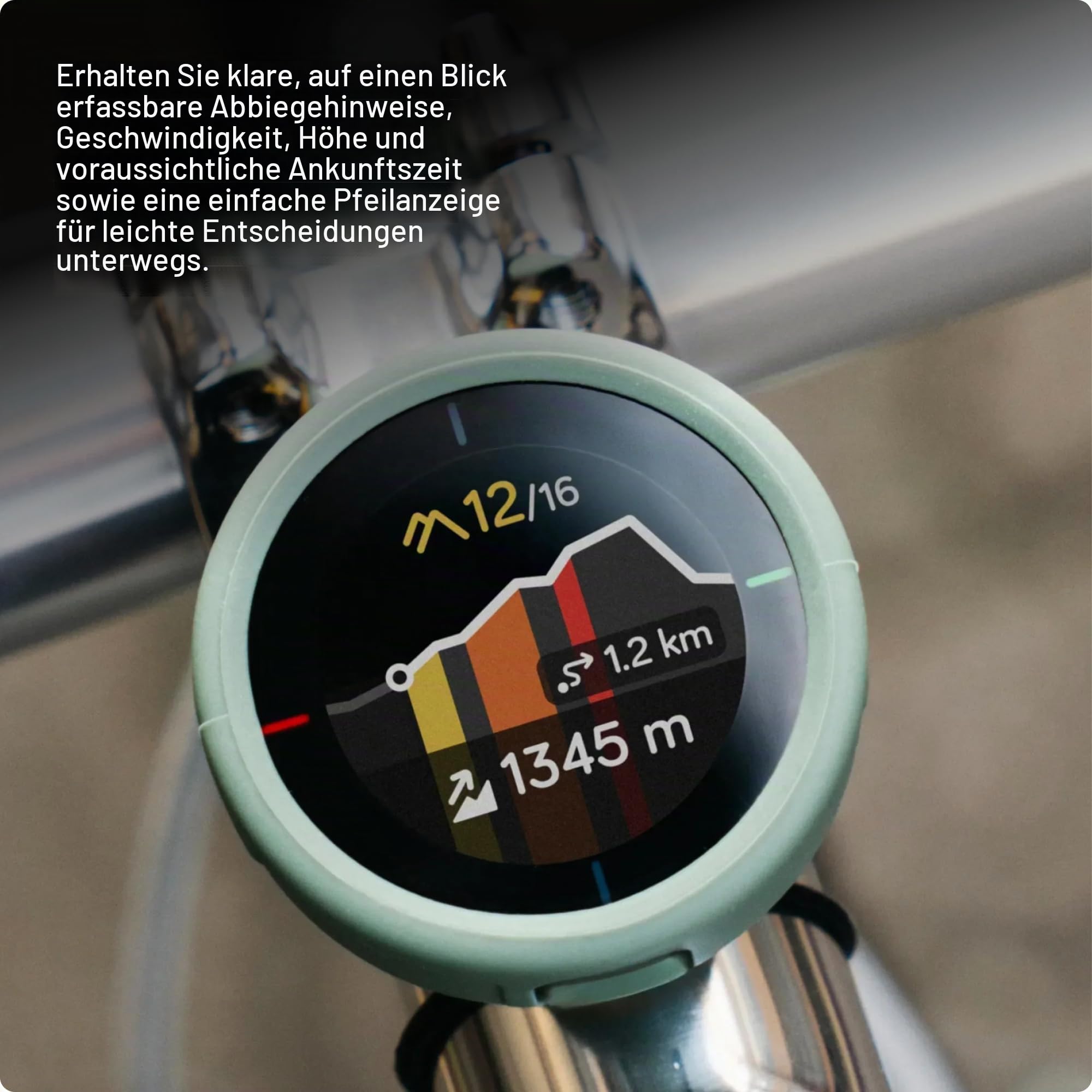 Beeline Velo 2 Navigationsgerät Ø46,4mm für Fahrrad + universelle Lenkerhalterung | Fahrrad Navigation