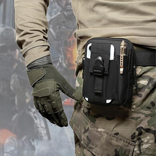 Phone Pouch Waist Bag Belt Phone Tools Bag Holder for Running Sports Hiking Traveling Cycling for Women Men,Black