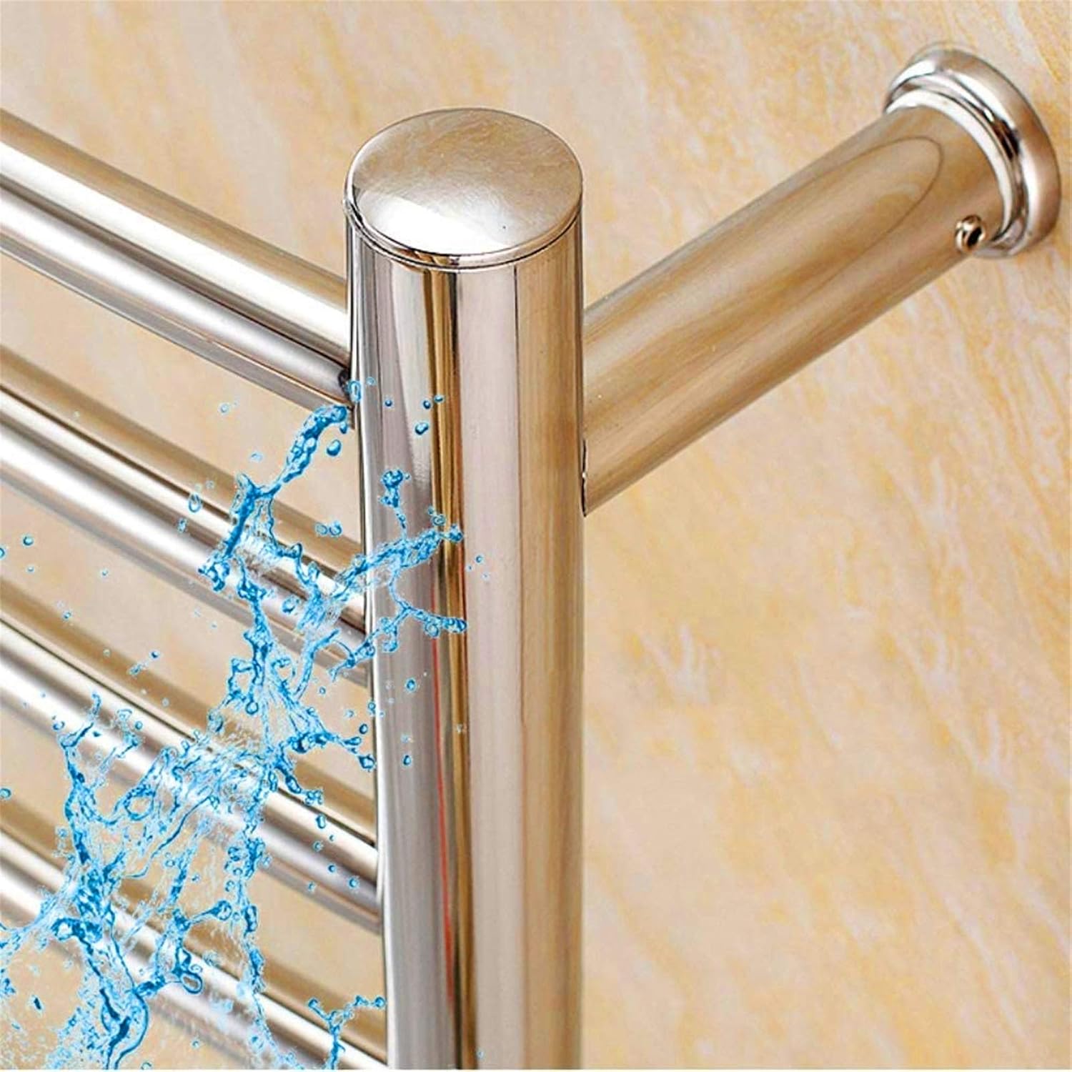 Bathroom Wall heaterTowel WarmerTowel Warmer, ElectricTowel Rack Modern Wall Mounted in Brushed Nickel Stainless Steel Safety Energy Saving Heater Tower Drying Rack for Ba(