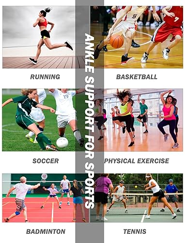 Miniatura 6 de Calcetines deportivos para mujer, con soporte de tobillo elástico, manga de compresión, neuropatía, fascitis plantar, para mujeres y hombres (rosa,