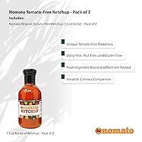 Vista 3 de Nomato - Paquete de 2 de Salsa de Ketchup Original Sin Tomate (13 oz) - Sin Tomate, Sin Gluten, Sin Nueces y Sin Lácteos (Ketchup, Paquete de 2)