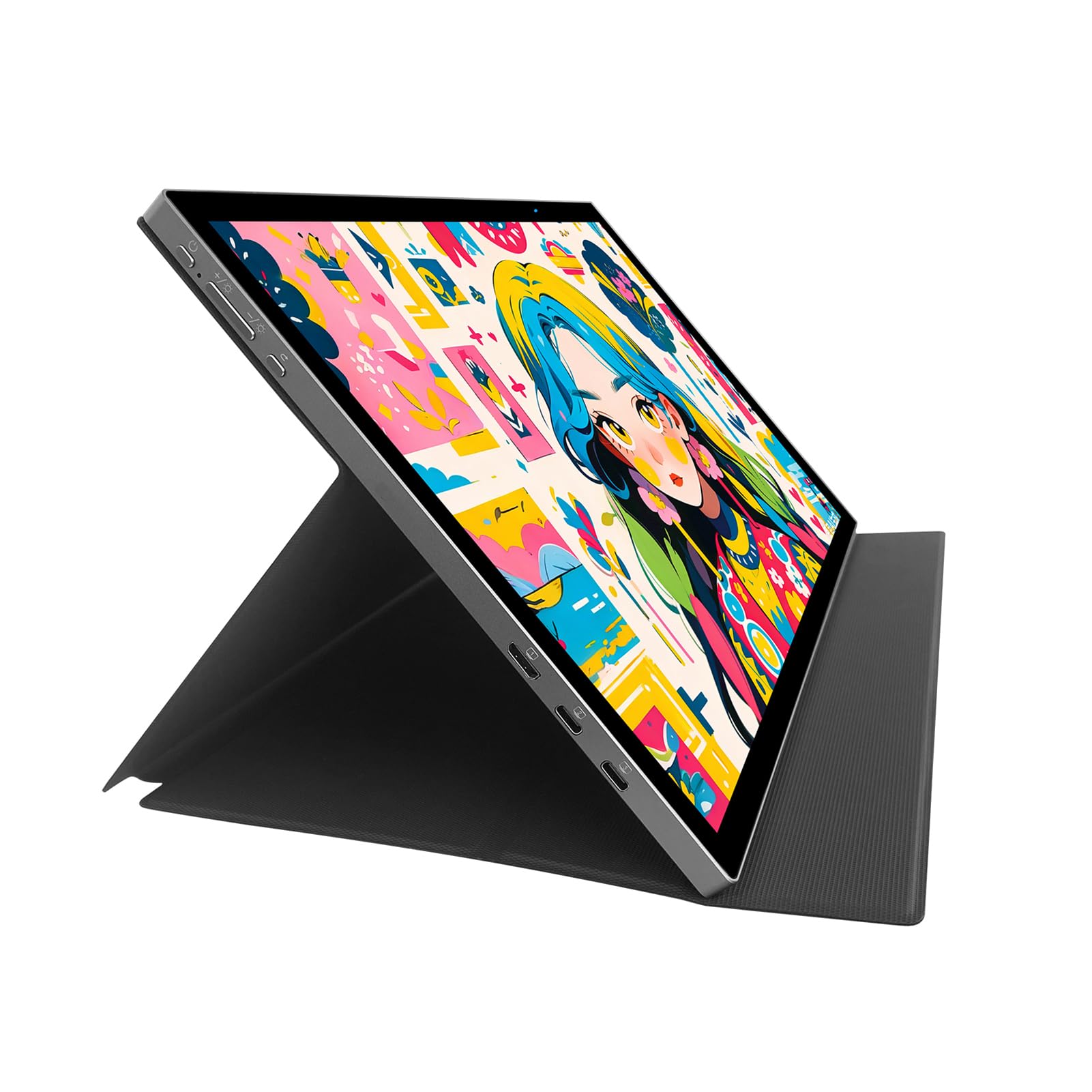 Walmeck P120 Pen Display Monitor de Dibujo Gráfico Tableta de Arte Digital Pantalla HD 11,6 Pulgadas 16384 Niveles Presión 120% SRGB con Lápiz óptico sin Batería para Diseñar