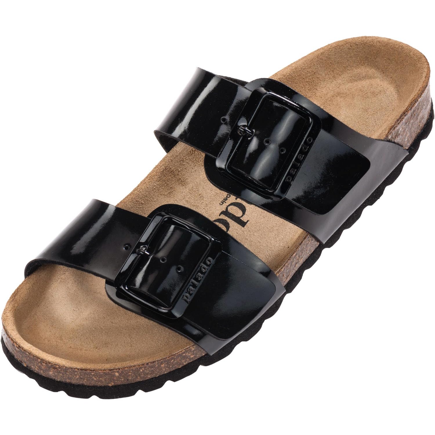 Palado Pantoletten Damen Samos EGS - bequeme Sandalen Made in Spain - Hausschuhe mit dämpfendem Kork-Fußbett - modische Sommerschuhe