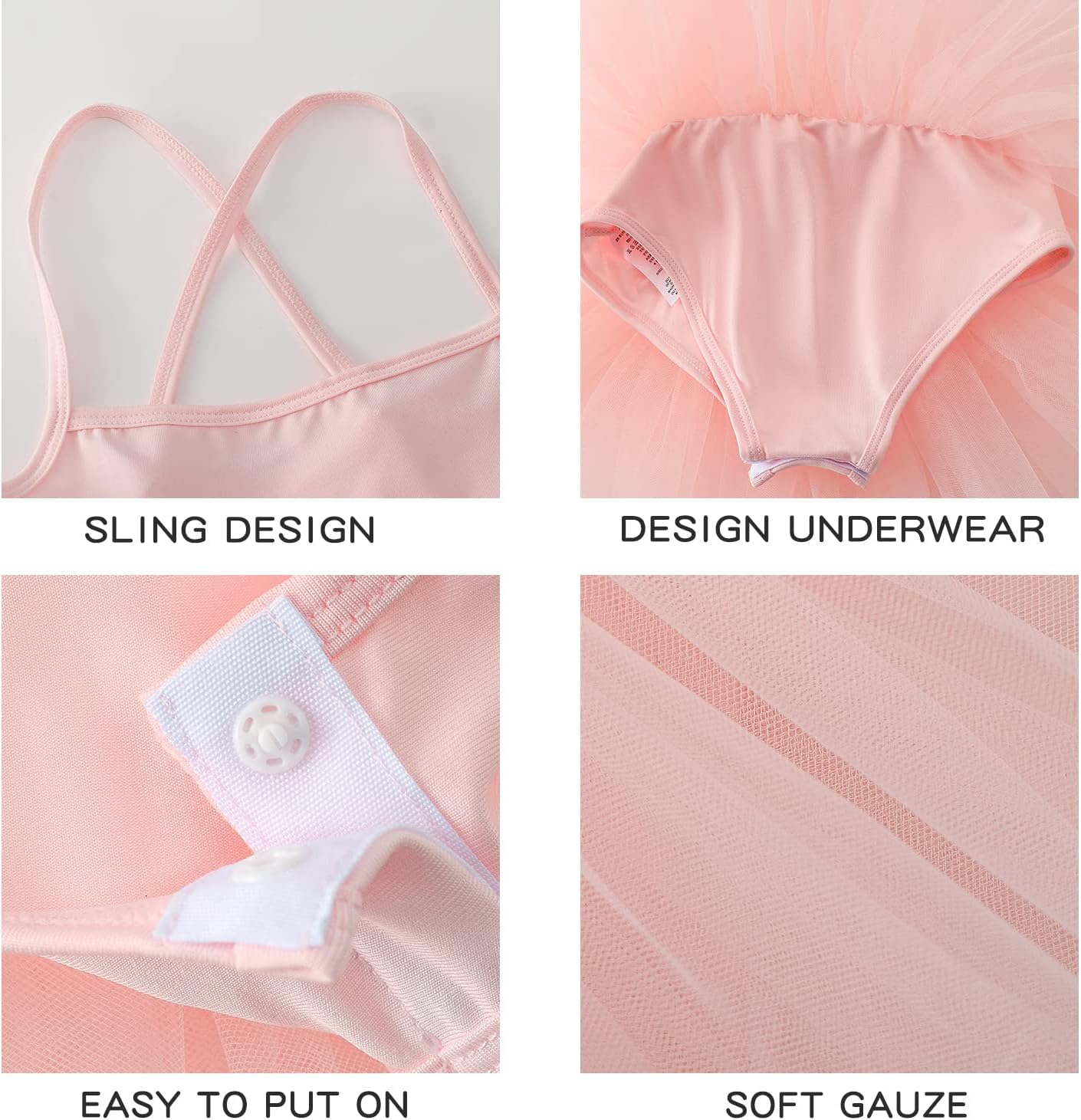 KARETT Girls Toddler Ballet Tutu Skirt Leotards V-Neck Camisole Dance Outfit Ballerina Dress, Gradient 1-7Years