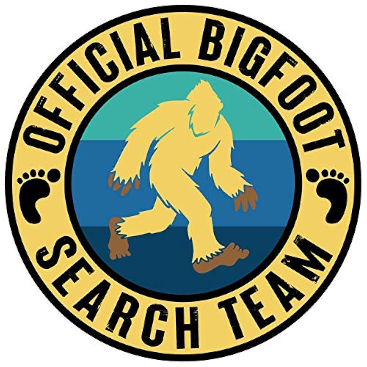 JMM Industries Bigfoot Search Team Decal Sticker - 4-Inch Premium Vinyl With UV Protection