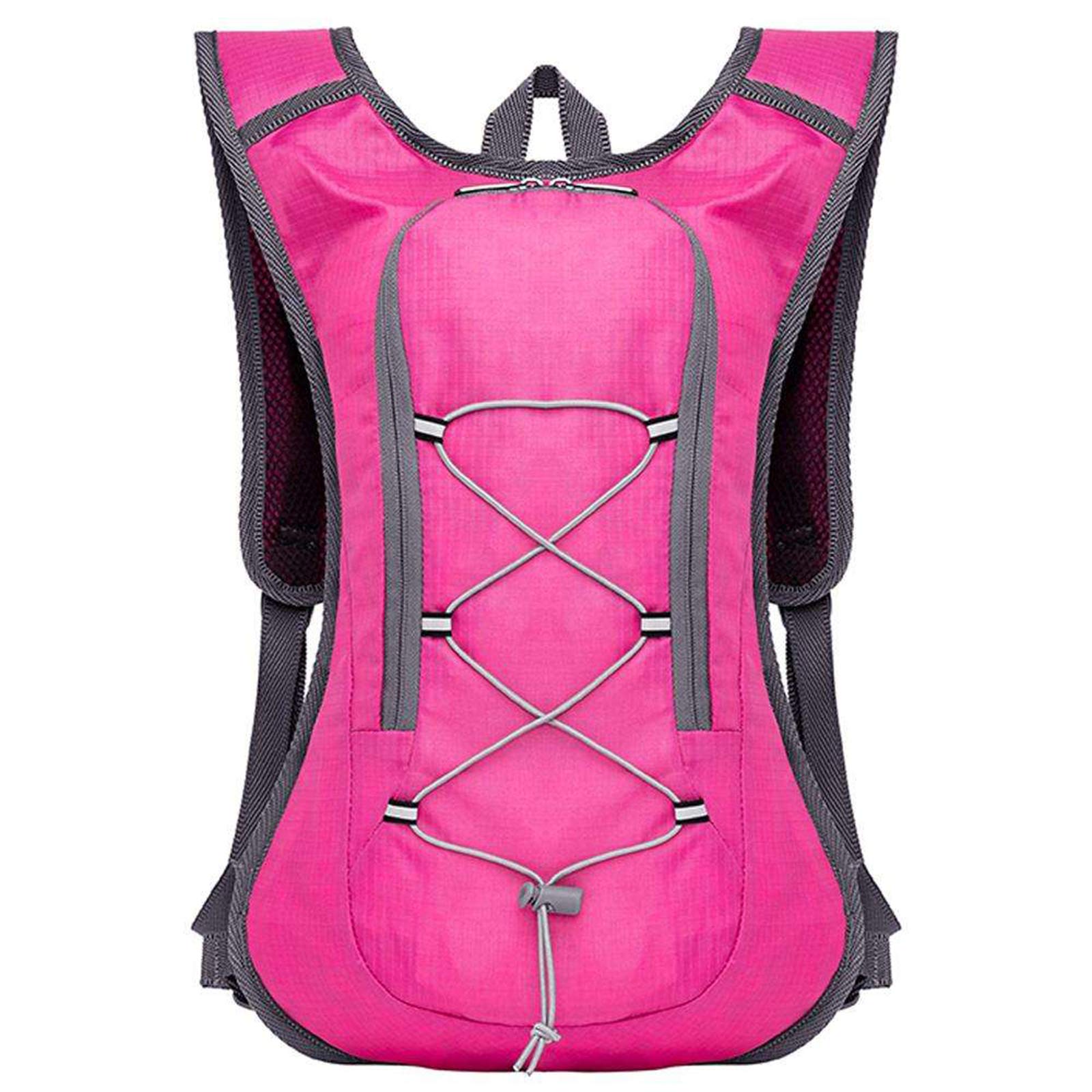 Sac à Dos VTT, Sac Hydratation avec Poche d'eau 2LSac à Dos Running Léger 8L pour Homme Femme pour Vélo VTT Randonnée Alpinisme Camping,Pink