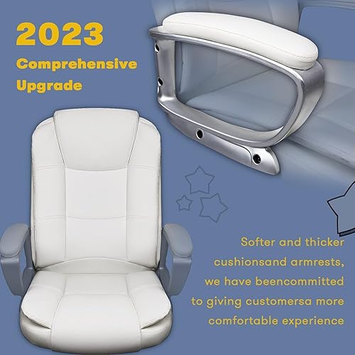 Miniatura 11 de OFIKA Silla de oficina en casa, silla grande y alta de 400 libras, diseño resistente, cojín ergonómico de respaldo alto, soporte lumbar para Negro