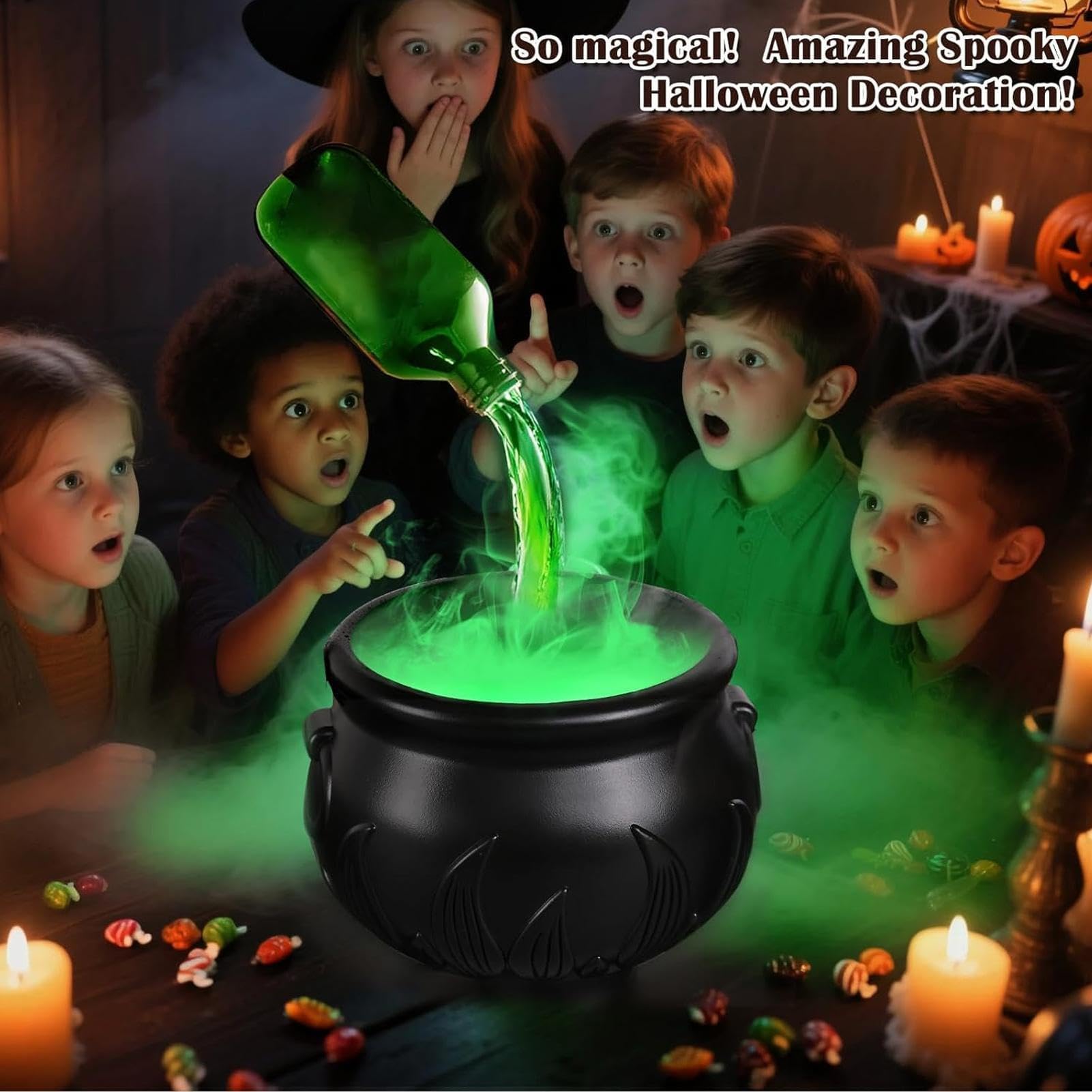 Generisch Halloween Schüssel ativer Vintage Grusel - | Halloween-Party-ationen Für Zuhause, Terrasse, Rasen, Fenster, Wohnzimmer, Küche, Esszimmer, Kaminsims und Theke