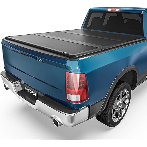 OEDRO FRP Hard Tri-fold Tonneau Cover Fold Truck Bed Covers Compatible with 2009-2025 Ram 1500 (Inclu. Classic & New) with 5.6 Feet Bed w/o Ram Box