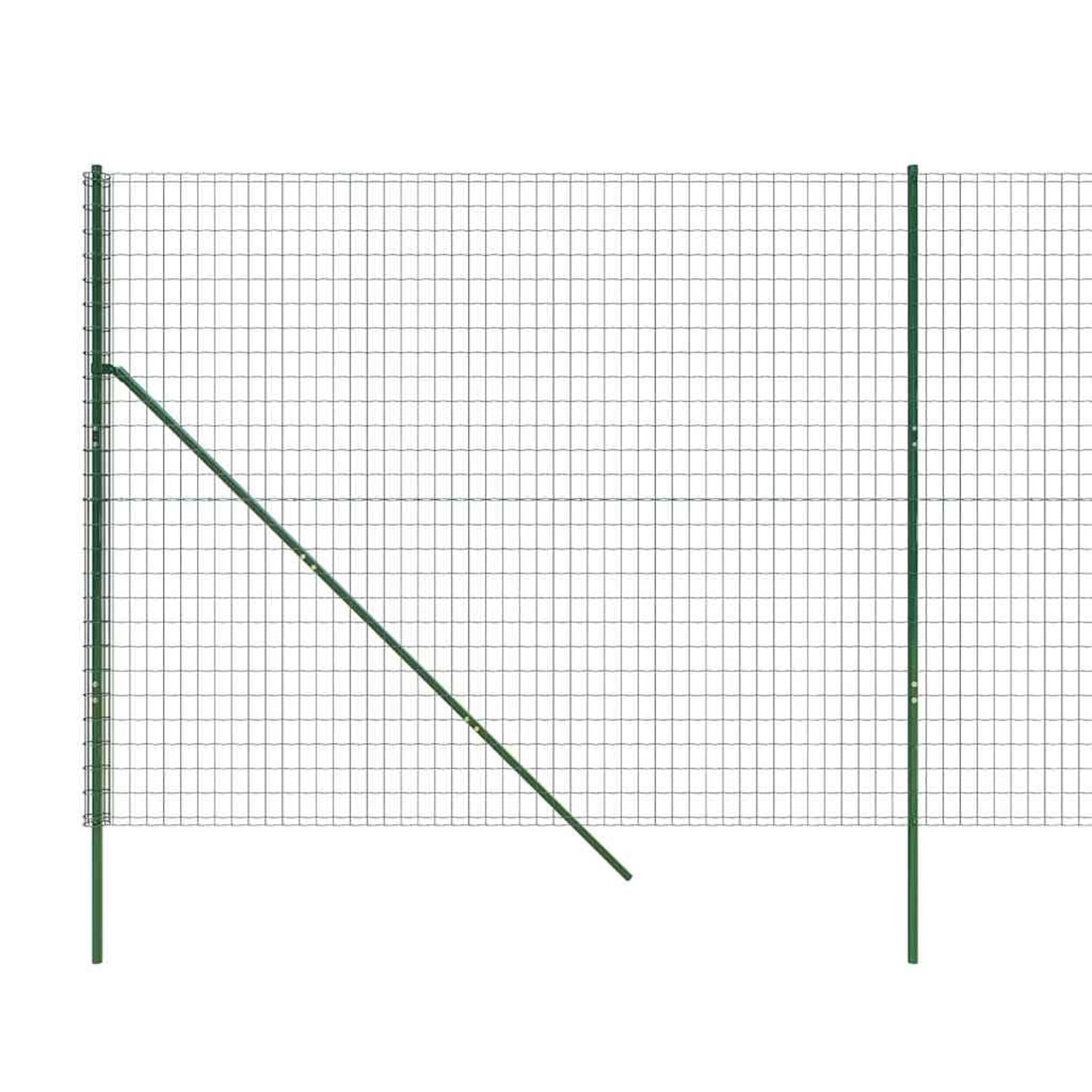 Homgoday Cerca de Alambre de Acero galvanizado Verde 2,2x25 m, Valla de Malla, Tensión Cerca Alambrada, Malla Metálica para Plantas y Animales, múltiples usos Tipo 1