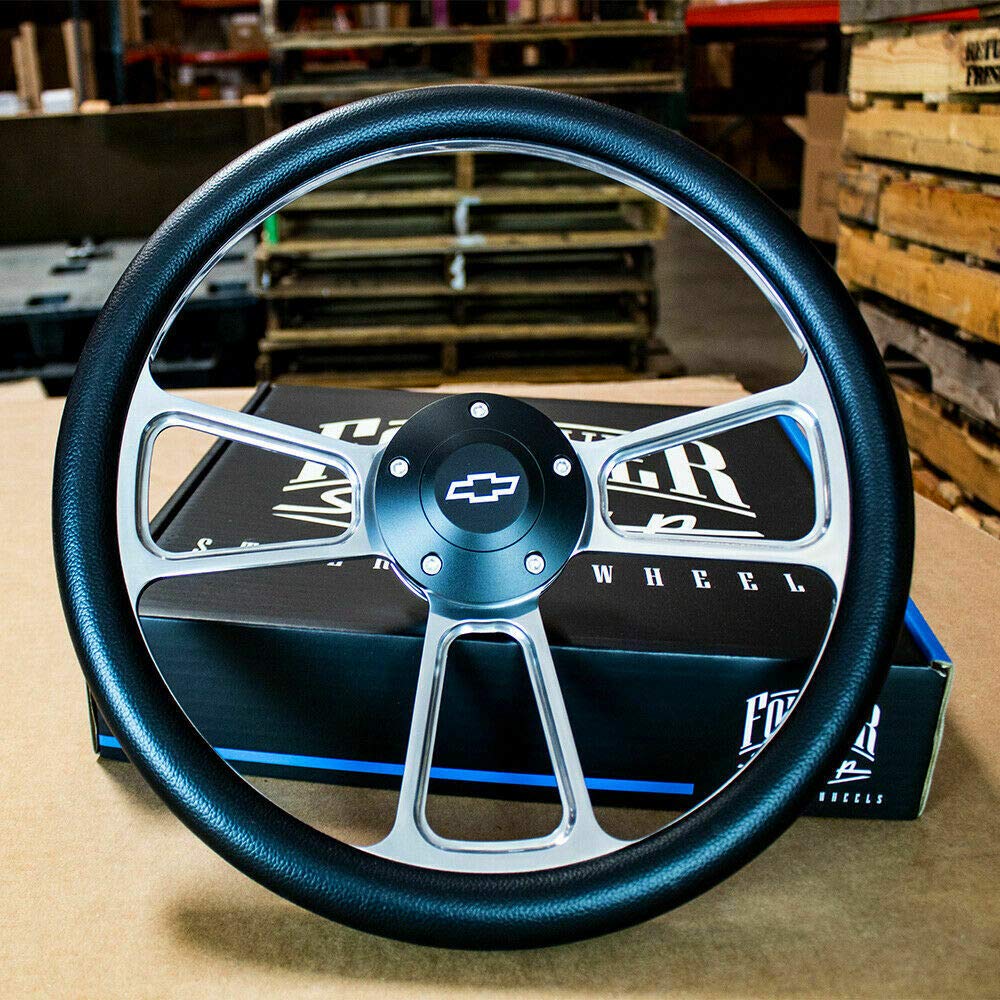 TMI アメリカ製 GT 14インチ ステアリングホイール レザーハーフラップ