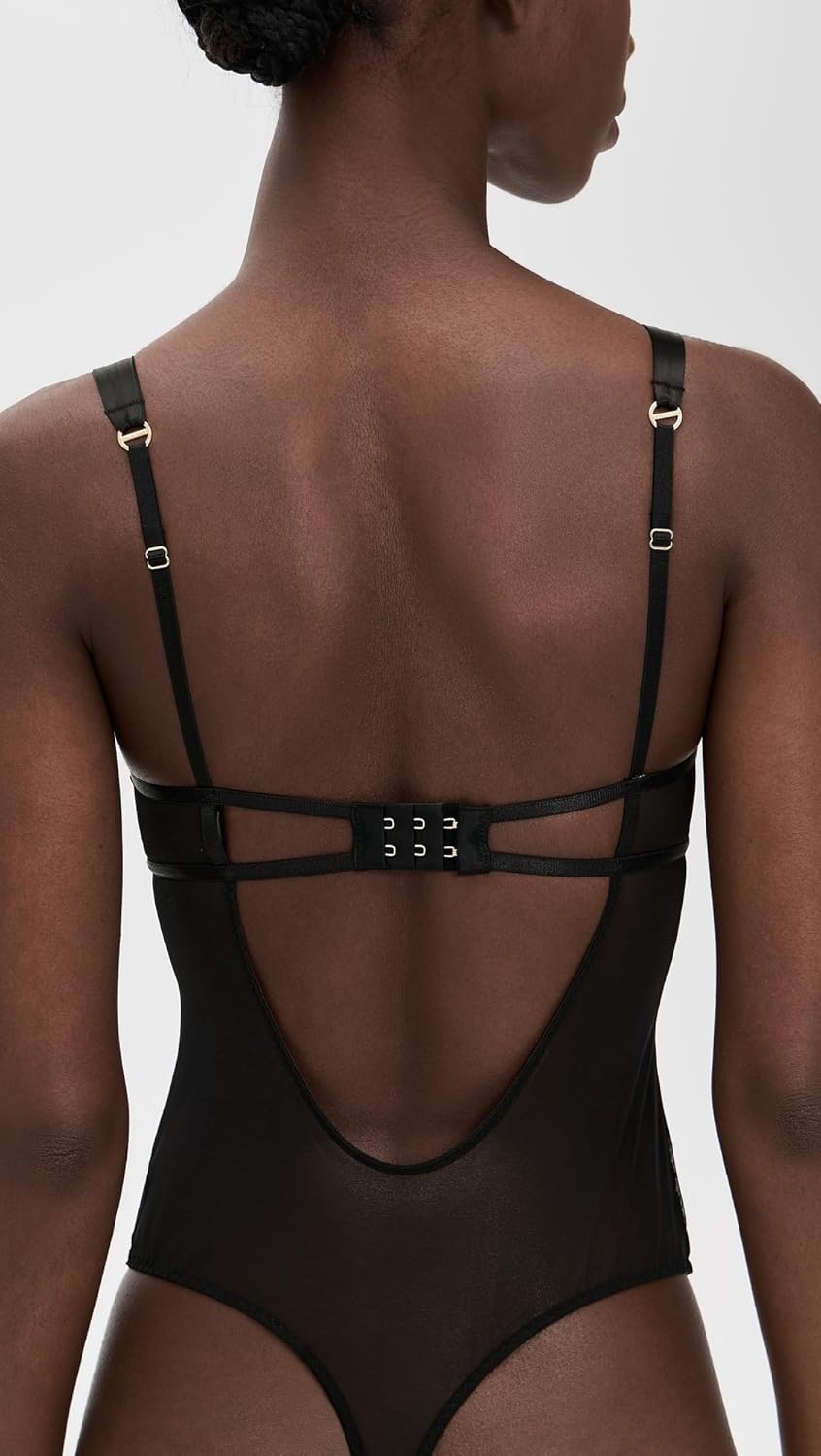 Bluebella Women's Verona Luxury Satin Wired Push-Up Thong Bodysuit - Image 3