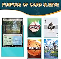 Vista 4 de Fundas para cartas coleccionables, cargadores superiores para protección de cartas de béisbol, fundas mate para cartas adecuadas para Yugioh, Rojo