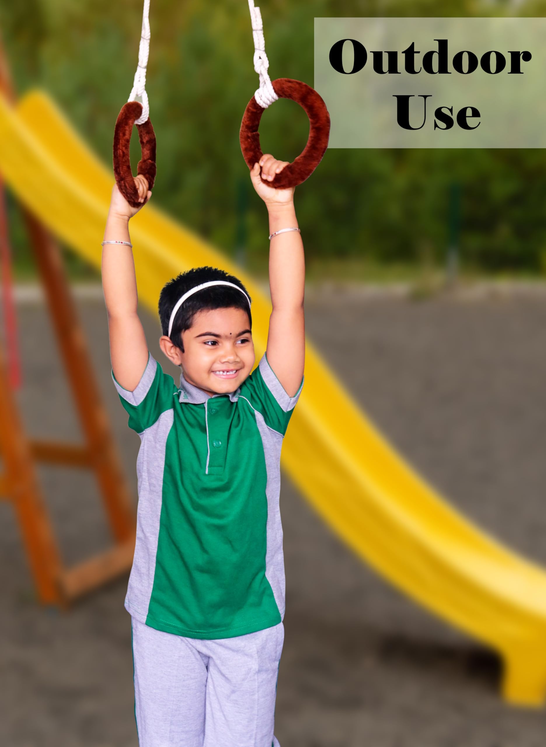 Homecute Trapeze bar Baby Swing, Indoor Play Structure, Indoor Gymnastic Rings, Energy Burning Toy, Children's Swing Set for Indoor Outdoor Garden, Yard, Playground 3